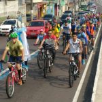 Ciclistas realizam a primeira Ciclo Procissão em honra a padroeira do Amazonas