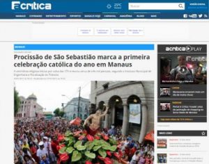 Read more about the article Portal A Crítica – Procissão de São Sebastião – 21/1/2017