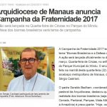 G1 Amazonas – Arquidiocese de Manaus anuncia Campanha da Fraternidade 2017