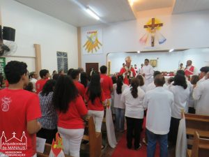 Read more about the article Dom Sergio celebra o Crisma de jovens e adultos junto como envio de Ministros da paróquia N. Sra. das Dores
