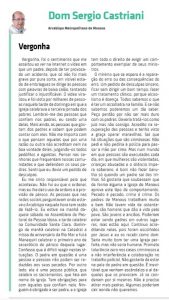 Read more about the article VERGONHA – Artigo do arcebispo publicado no jornal Em Tempo