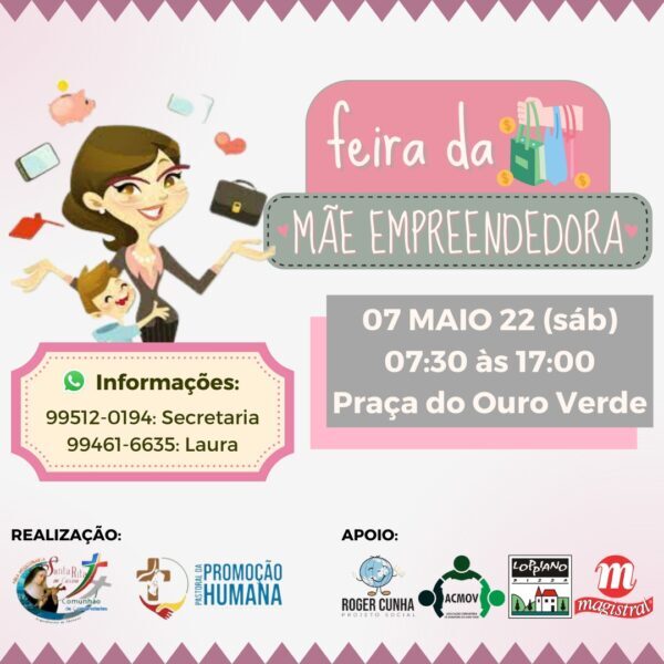 Read more about the article Feira da Mãe Empreendedora é promovida pela Área Missionária Santa Rita de Cássia