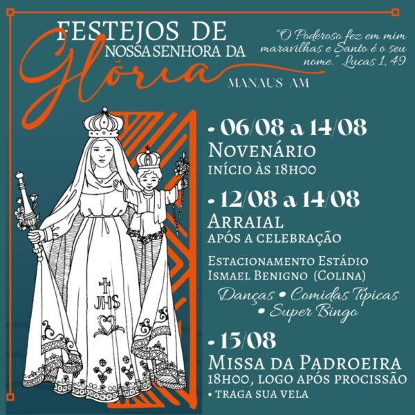 Read more about the article Festejos de Nossa Senhora da Glória acontece em Manaus até dia 15 de Agosto