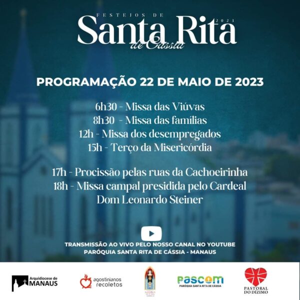 Read more about the article Igreja Celebra Santa Rita de Cássia nesta segunda-feira