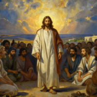 Jesus diante da mutidao